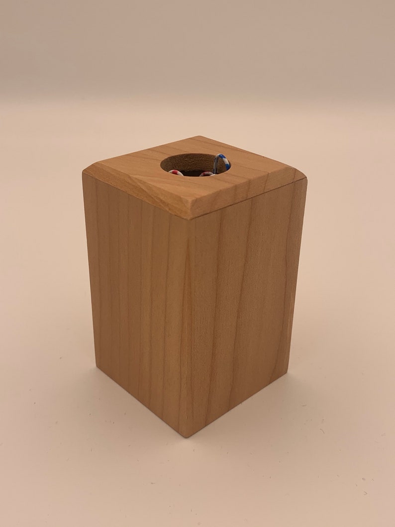 Personalized Maple Wood Paper Clip Holder Laser Engraving Wooden