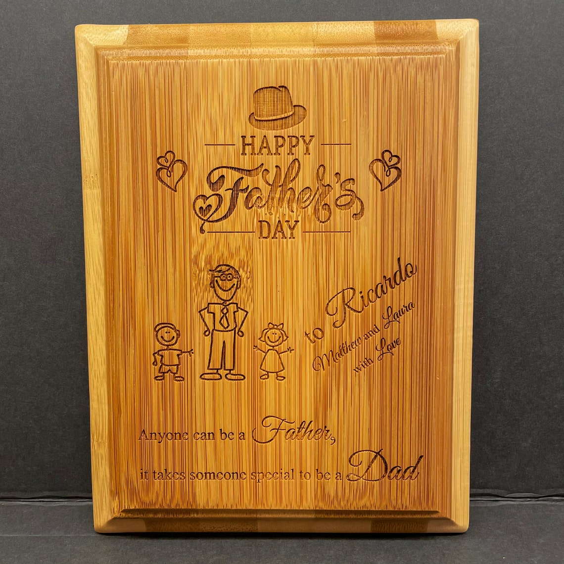 Personalized Laser Engraved Father's Day Gift Etsy UK