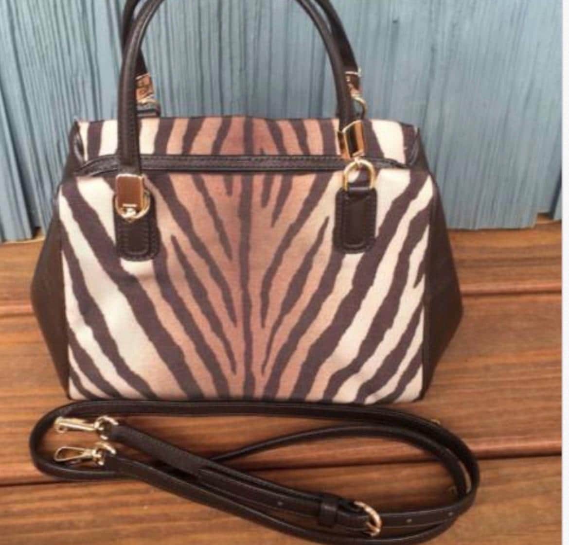 Vintage Coach Zebra Far Tote Bag Rare