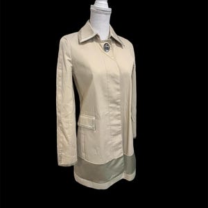 Vintage Beiger COACH Satin Trenchcoat, MCM, Sz 2