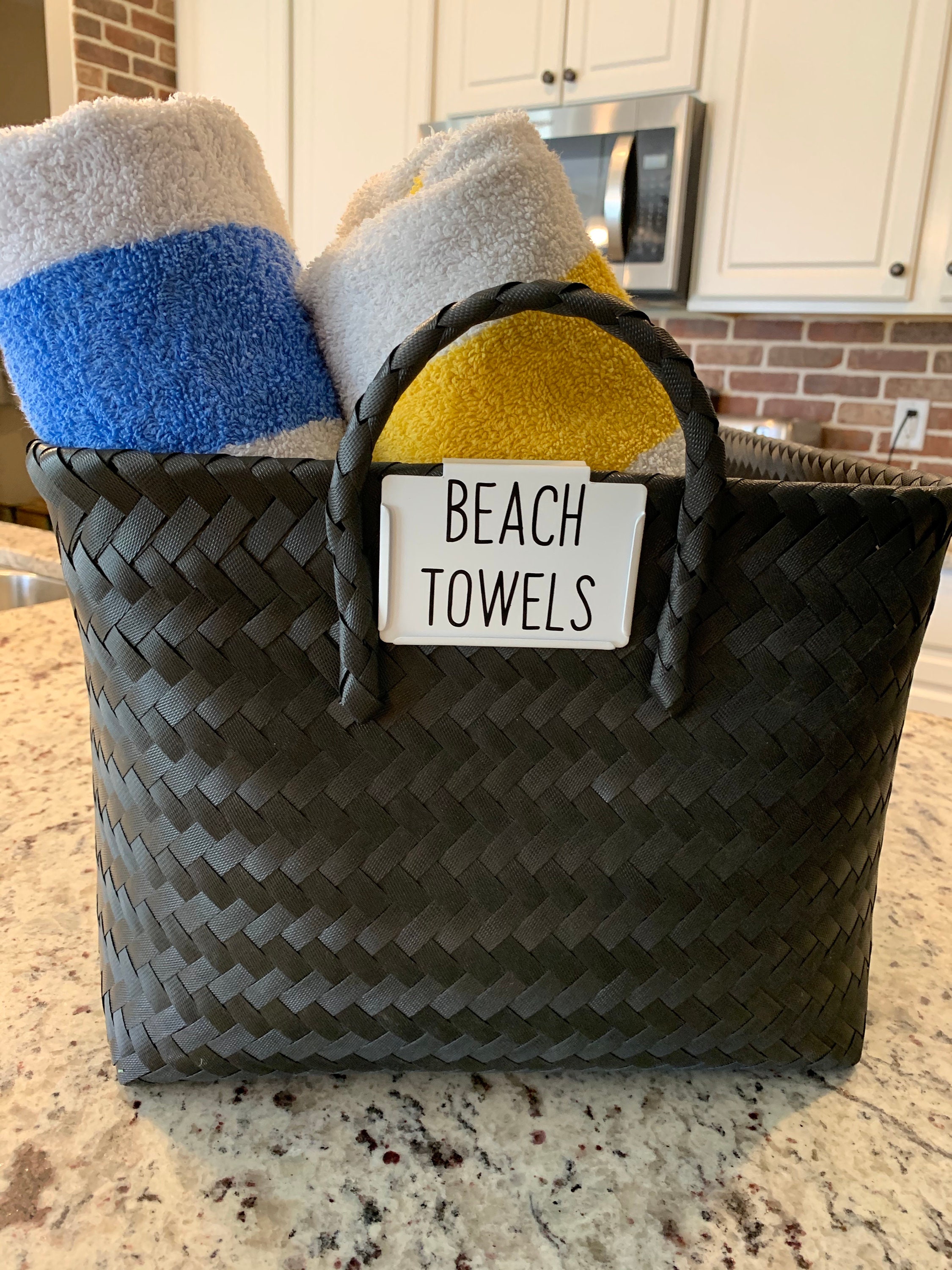 3 Basket Clips with Vinyl Label Etsy