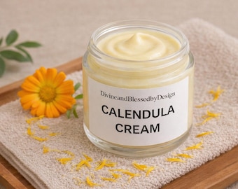 Organic Calendula Cream Bundle – Unscented Natural Salve, Face & Body Moisturizer
