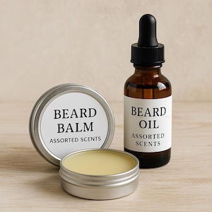 Scented Beard Balm & Oil Set: All-Natural Grooming Gift