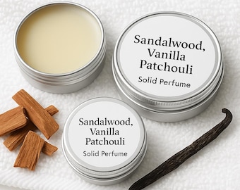 Sândalo, Baunilha, Patchouli, Perfume Sólido - Coleções de Fragrâncias Variadas - Fragrância Natural Unissex