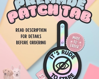 Parche circular de una sola cara de 3x3 "Es de mala educación mirar fijamente"