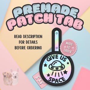 Circle Patch Tab Single-Sided  3x3 "Give Us Space"