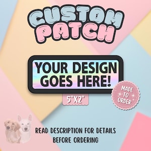 5x2 Custom Rectangle Hook and Loop Patch