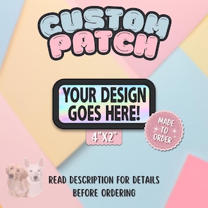 4x2 Custom Rectangle Hook and Loop Patch