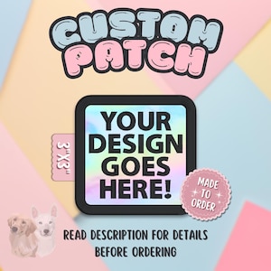 3x3 Custom Square Hook and Loop Patch