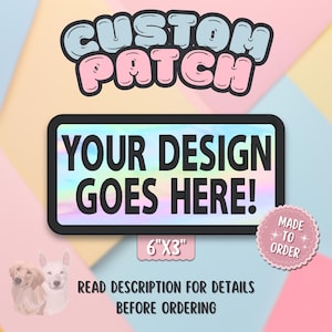 6x3 Custom Rectangle Hook and Loop Patch