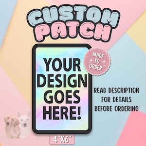 4x6 Custom Rectangle Hook and Loop Patch