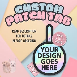 4x4 Custom Circle Patch Tab Single-Sided