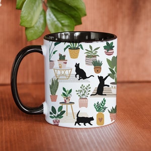 Cats and Plants Mug, Plant Lover Gift, Plant Lady is the New Cat Lady, Crazy Plant Lady, Crazy Cat Lady Mug,  Plant Dad, Plant and Cat Dad
