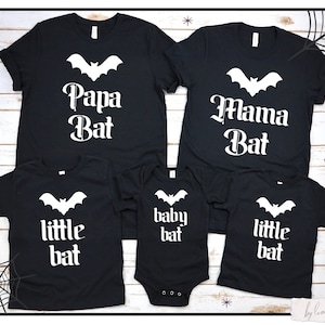 Matching Family Costumes, Family Halloween Set, Bat Family, Spooky Family Shirts, Bat Mom, Bat Dad, Matching Family Shirts