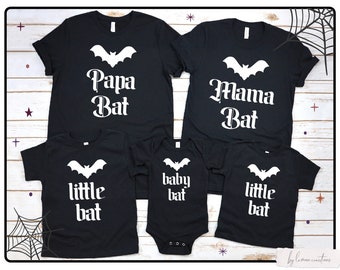 Bat Family Halloween Shirt, Matching Spooky Costume Tee