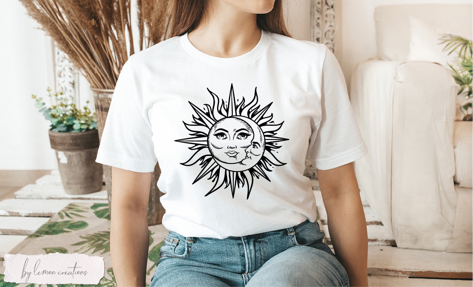 Sun Moon Shirt Celestial Tee Mystical Sun the Sun and the - Etsy