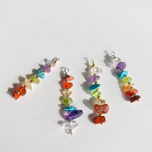 Multicolor Natural Crystal Stone Heart Shape Gemstone Pendents At Rs 100 In Delhi - Foto 2