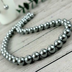 Gray Pearl Necklace - Etsy