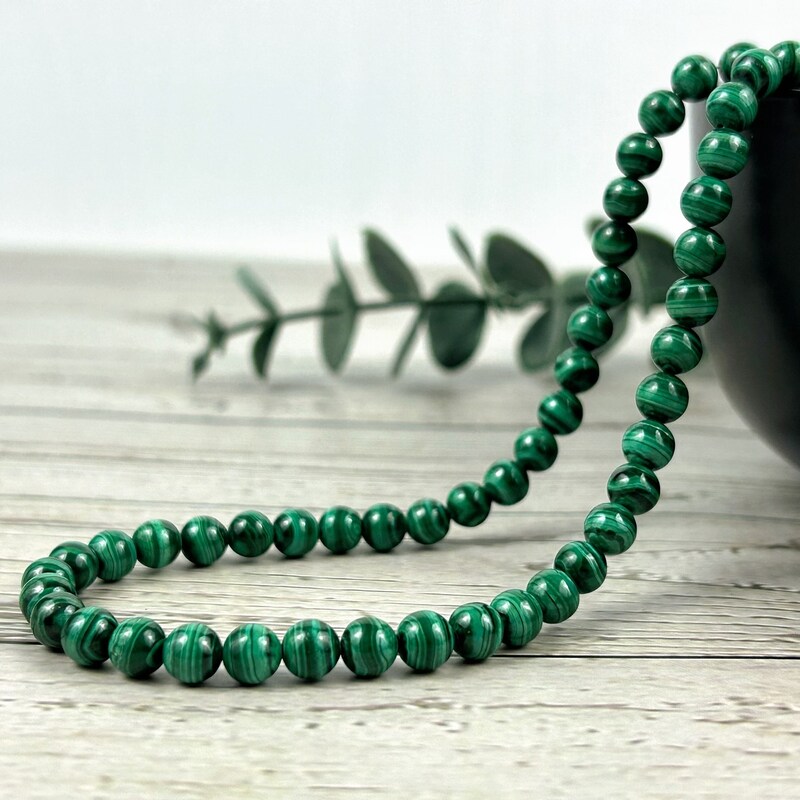 Green Bead Necklace - Etsy
