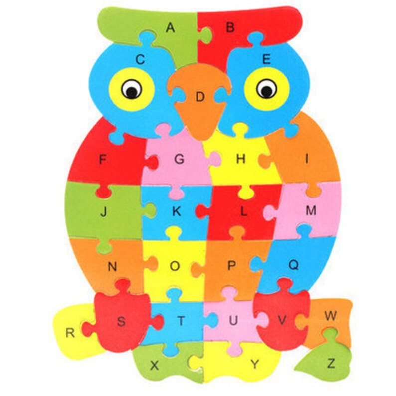 26 Alphabet Jigsaw Puzzle Game Montessori Color Toy | Etsy