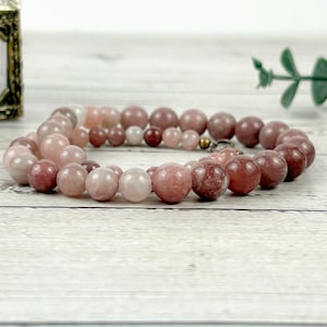 Purple Aventurine Beaded Necklace: Handmade Gemstone Jewelry