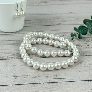 White Pearl Choker Necklace, Personalized Gift for Her, South Sea Shell Pearl, Bridesmaid gifts, Matron of Honor Gift, Birthday Gift for Her