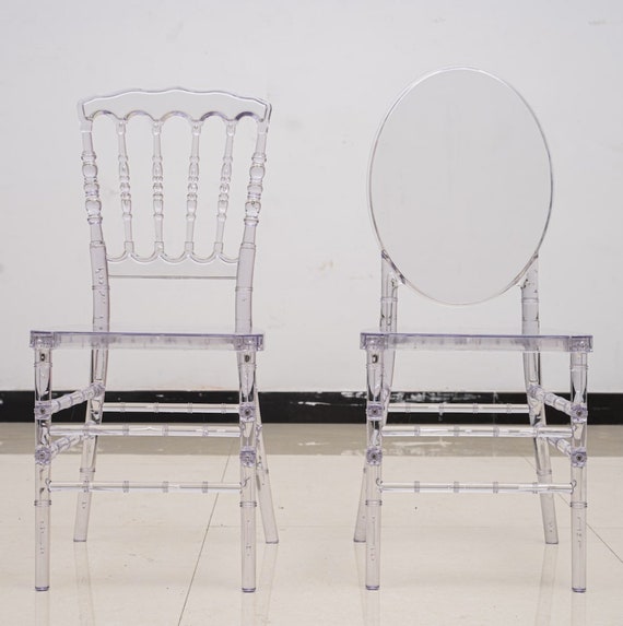 Reclamación vía Bigote Set of 4 Contemporary Transparent Chairs/chiavari Chairs/ghost - Etsy Israel