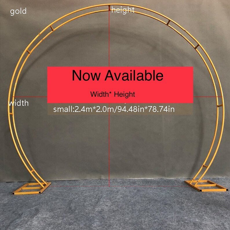 Metal Arch Gold Wedding Backdrop Metal Arbor Flower Arch Frame Etsy