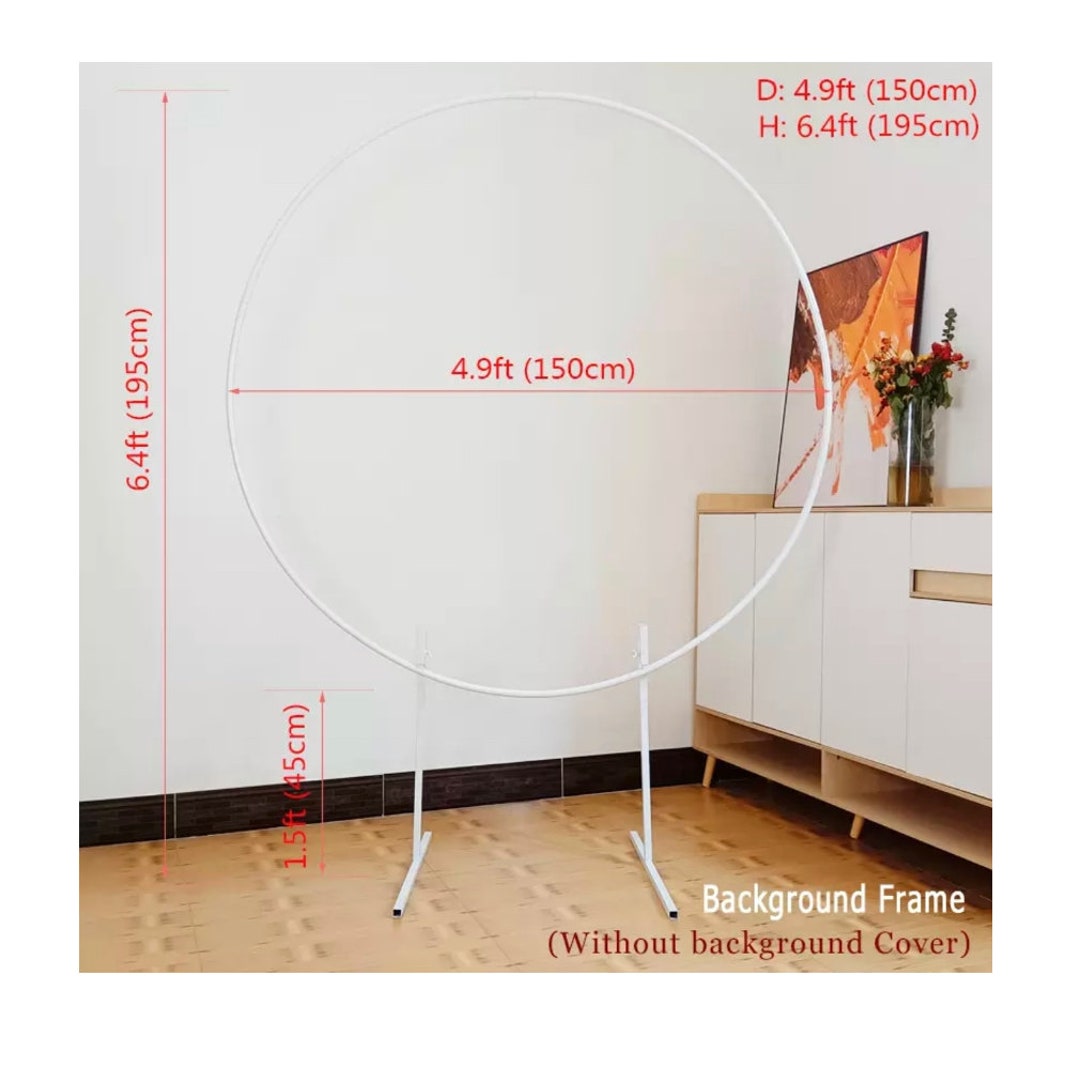 5ft Round Backdrop, Round Stand Frame,round Backdrop Stand,gold White