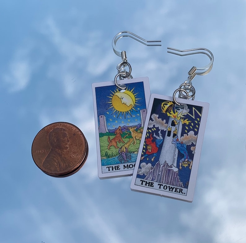 Mini Tarot Card Earrings