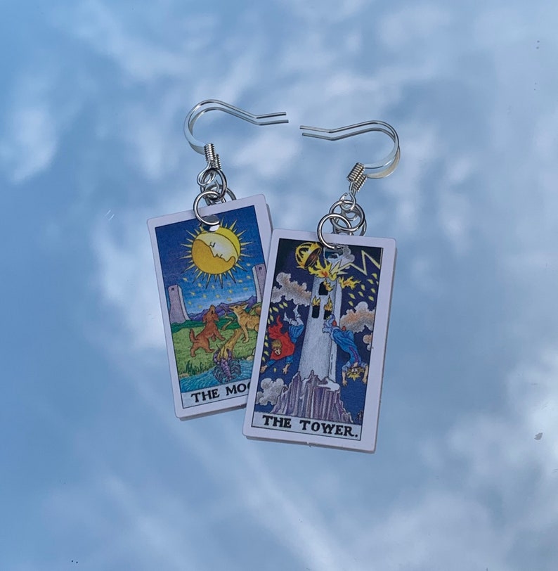 Mini Tarot Card Earrings