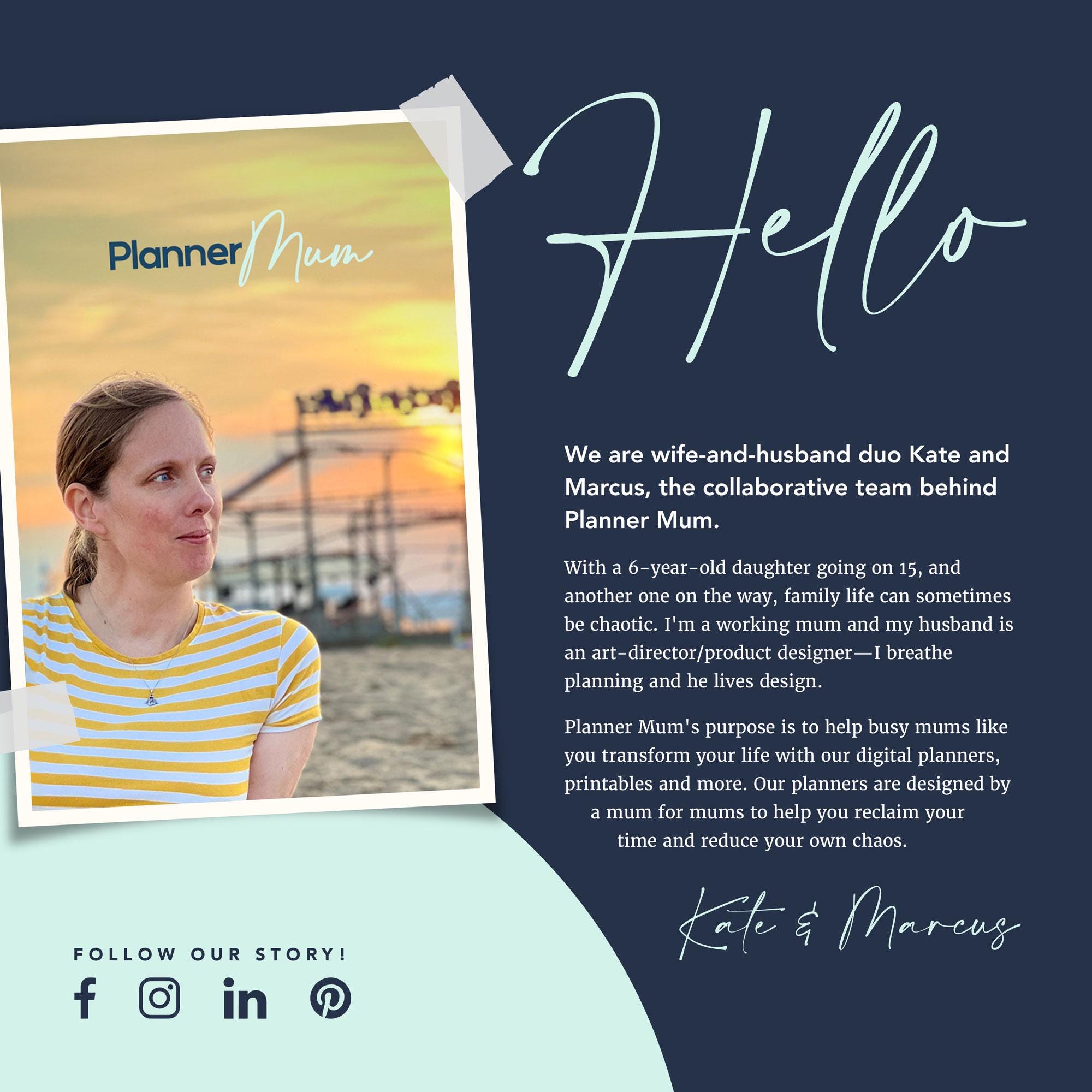 Weekly Meal Planner | Printable Digital PDF for Family Dinners | Meal ...
