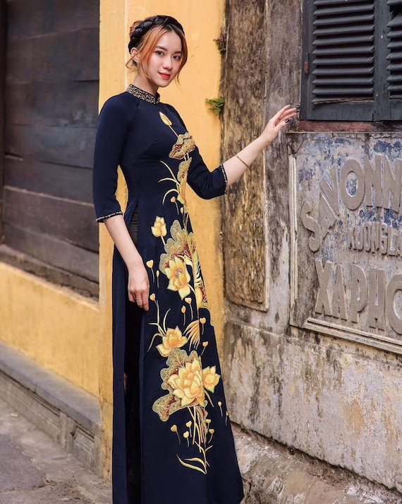 Buy Wedding Ao Dai, High Quality Ao Dai Vietnam, Handmade Vietnamese  Traditional Costume Include Pants Online in India 