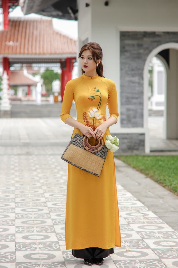 Vietnamese Ao Dai for Women, High Quality Ao Dai Vietnam, Vietnamese  Traditional Costume Include Pants -  Canada