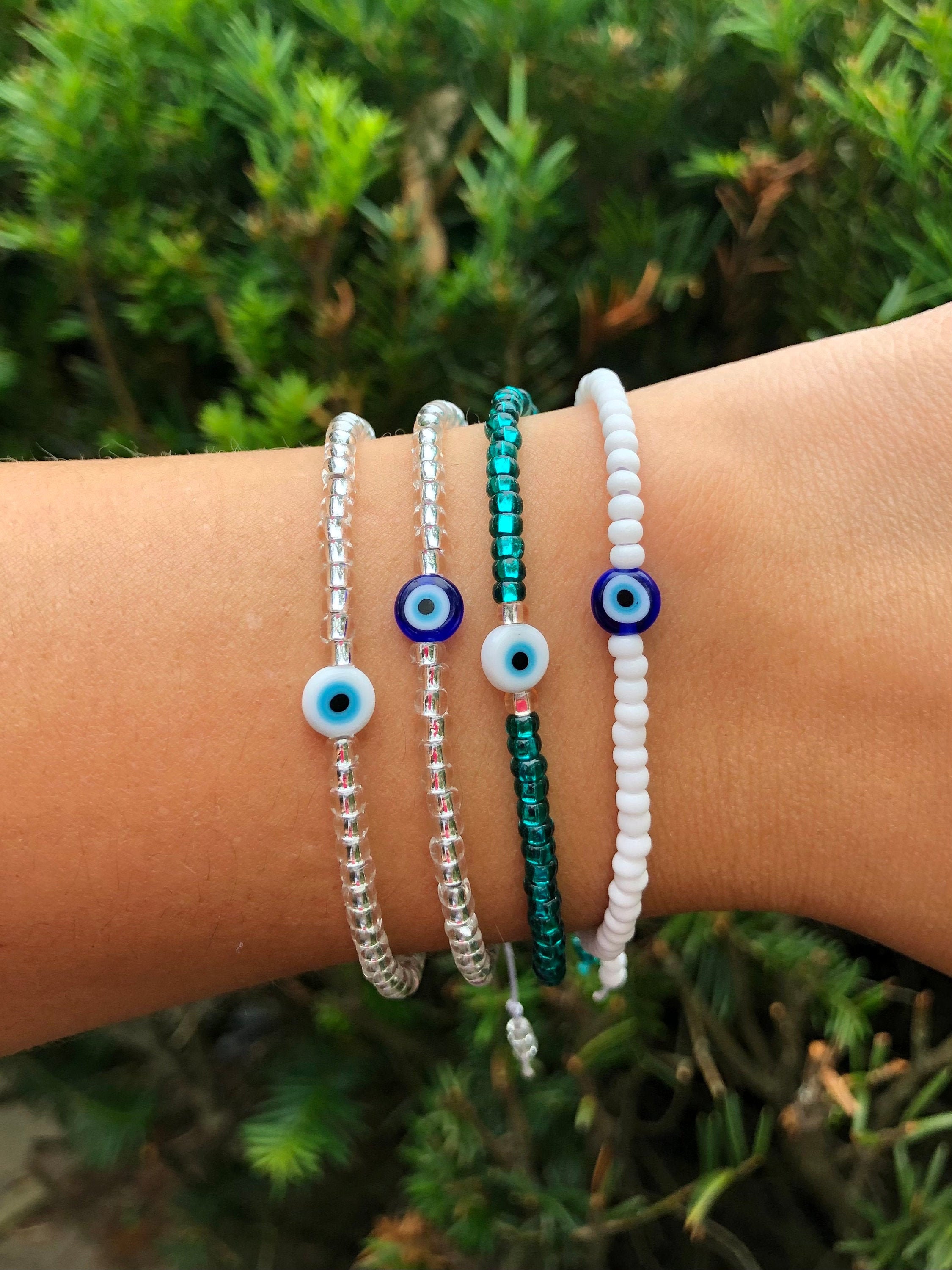 Evil Eye Bracelet Adjustable Simple 