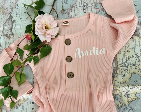 personalised baby jumpsuit