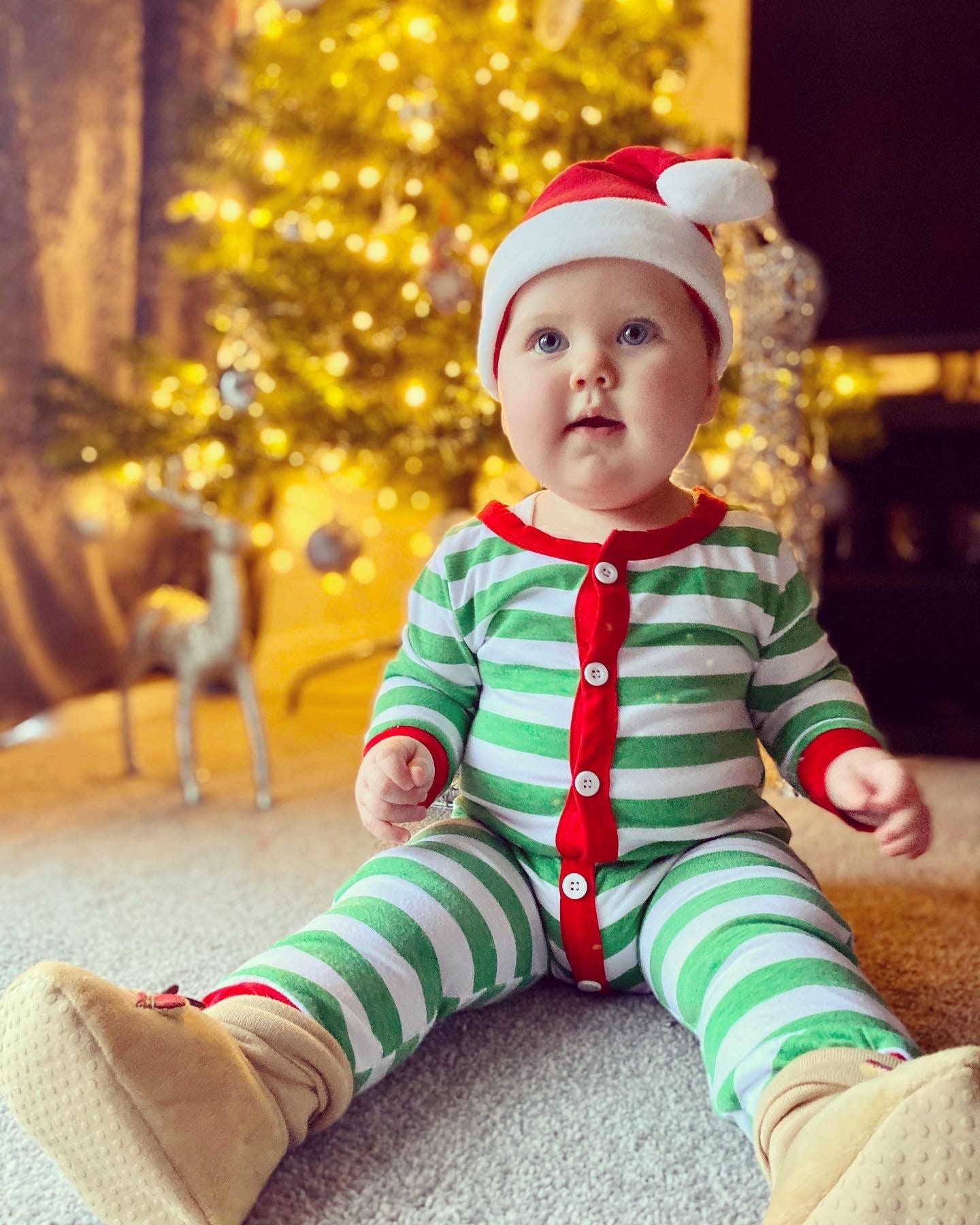 Christmas baby/toddler onesie Christmas pyjamas Elf onesie  Etsy