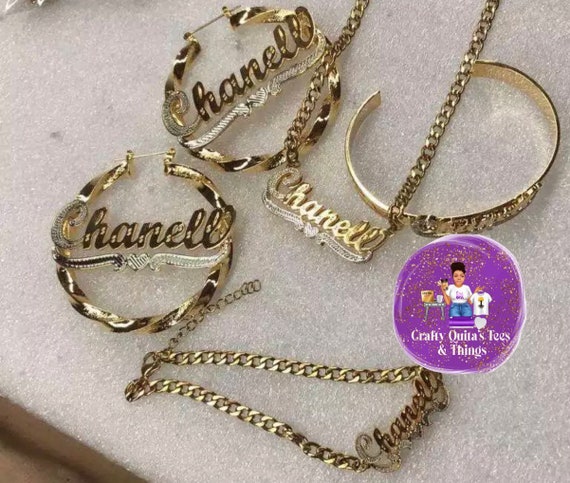 Custom Name Jewelry Set Etsy