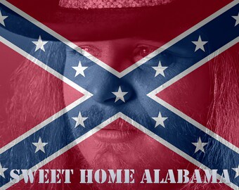 Lynyrd Skynyrd Ronnie Van Zant Tribute Art "Sweet Home Alabama" Free US Shipping! Poster Fine Art Prints and Metal Fine Art Prints Available