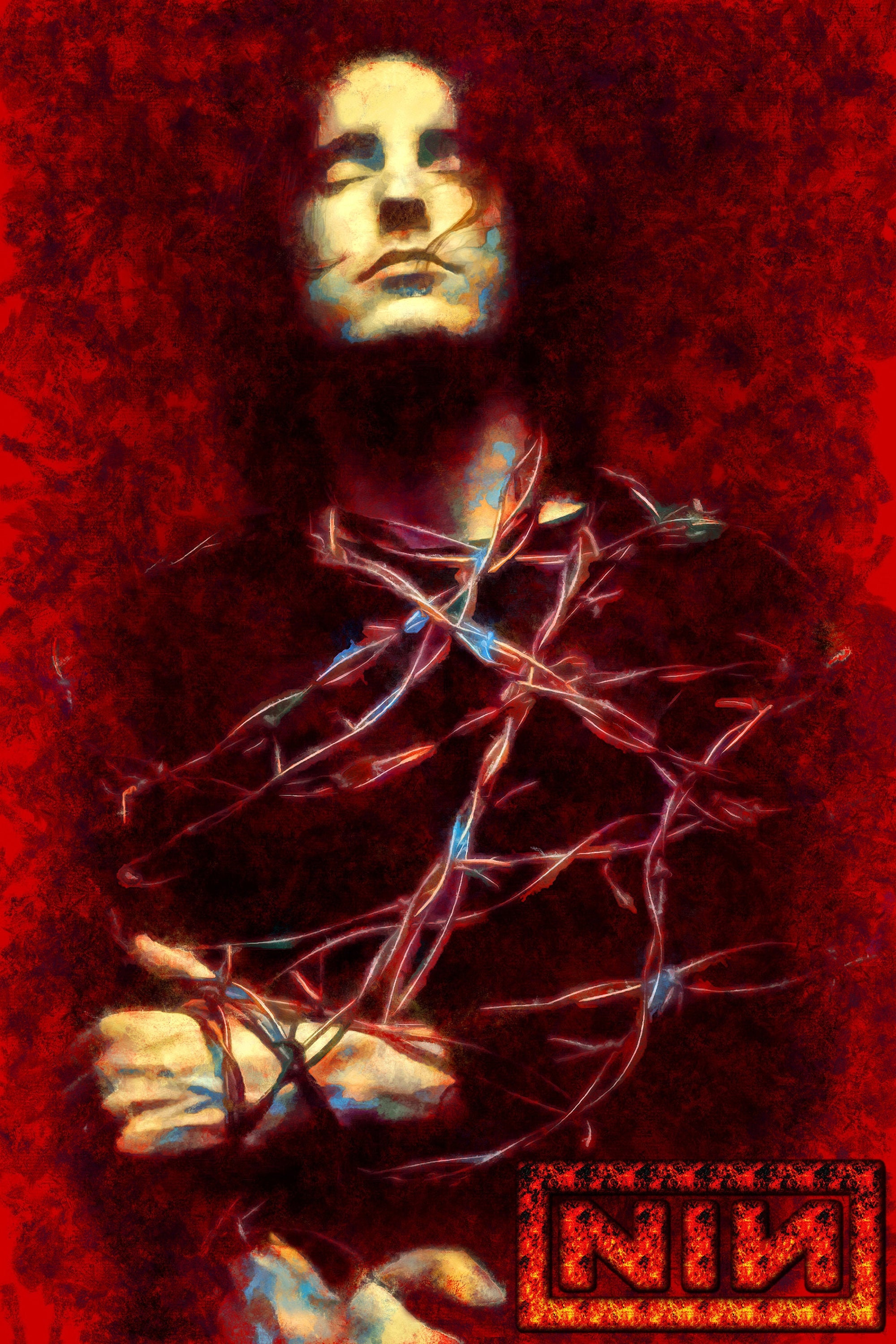 Nine Inch Nails Poster/Metal Art Trent Reznor Hurt Etsy