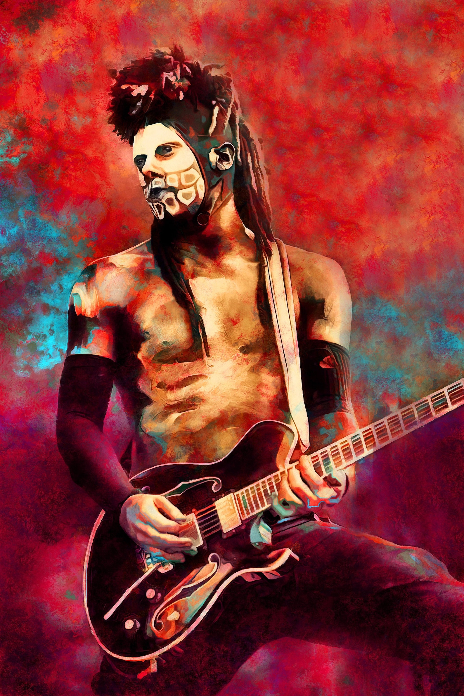 Limp Bizkit Wes Borland Art Rollin' Free US Etsy