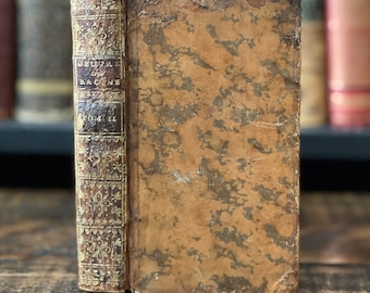 1750 Libro francés antiguo raro / Oeuvres de Racine / Vol. 2 / Libro Antiguo Pequeño