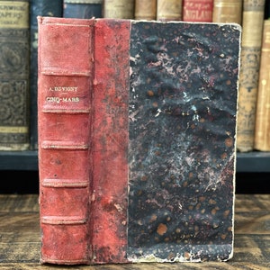 Libro de historia de Francia de 1915 / “Cinq-Mars” / Pequeño libro antiguo