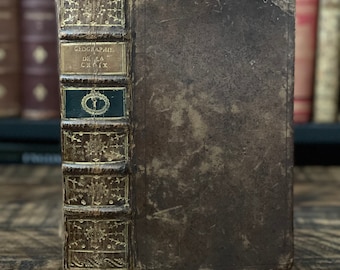 1805 Rare French Antique Book | “Géographie Moderne” | Small Antique French Book Rare Collectible Book