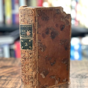 1769 Rare Antiquarian French Book | “Les Caracters de Theophraste et de La Bruyere” | Vol. 2| Printed in Paris
