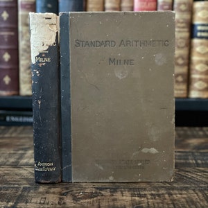1895 Antique Victorian School Book | “Standard Arithmetic” | Small Antique Book