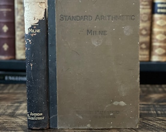 1895 Antikes viktorianisches Schulbuch | “Standard Arhythmetik” | Kleines Antikbuch