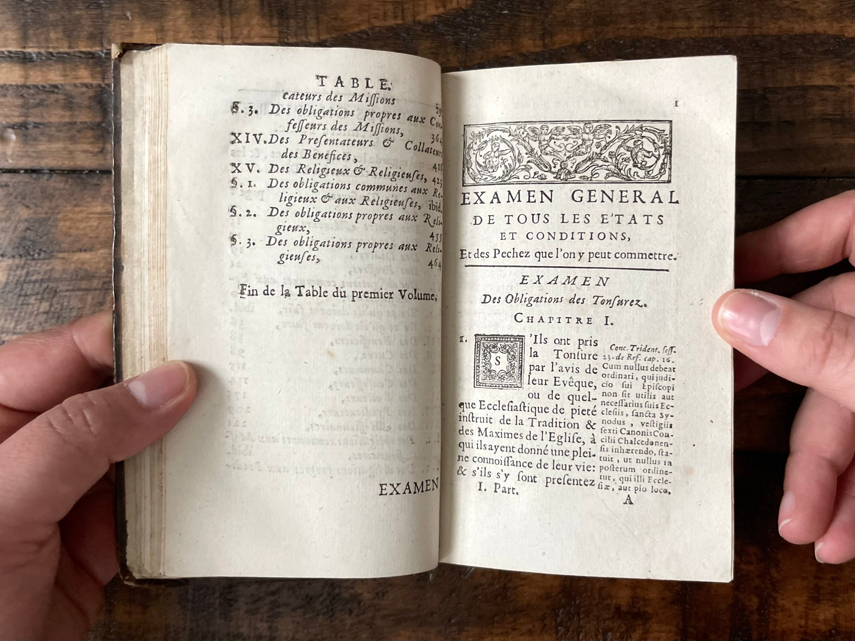 1677 RARE Antique French Book | “examen Général De Tous Les États ...