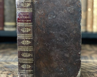 1800s Rare French Antique Book| “Beautés de L’ Histoire Des Espagnes” | Small Antique French Book Rare Collectible Book