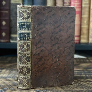 1760 Rare French Antique Book | “ Les Chef- Oeuvres Dramatiques de Messieurs Corneille” | Small Antique French Book